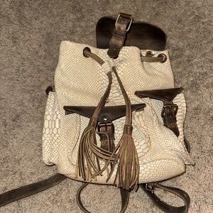 Freebird by Steven White Croc Backpack Not Used